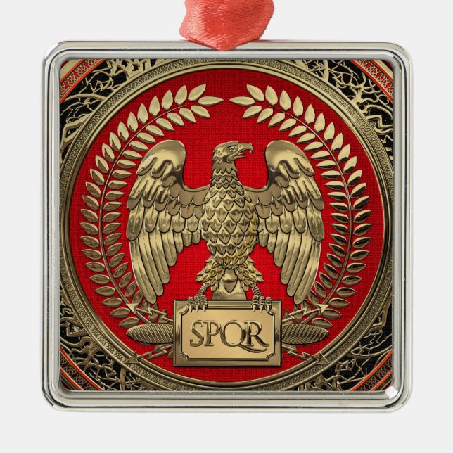 [200] Guld Roman Imperial Eagle Julgransprydnad Metall (Framsidan)
