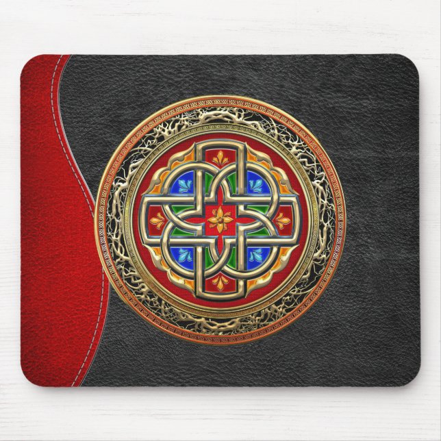 [200] Keltiska Kor [Guld+Enamel] Musmatta (Framsidan)