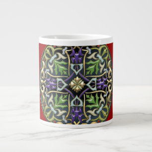 [200] Keltiska Kor [Guld med svart el] Jumbo Mugg