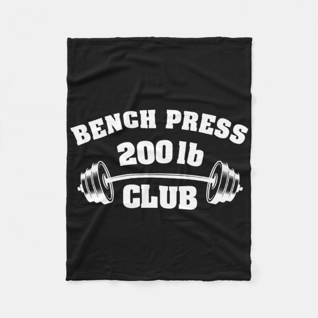 200 Lbs Pound Bench Press Club Gym Weightlifting P Fleecefilt (Framsidan)