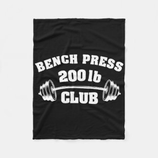 200 Lbs Pund Bänkpress Klubb Gym Styrkelyft P Fleecefilt