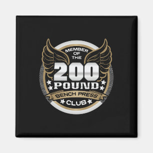 200 Pund Bänkpressklubb För Viktlyftare Gym Magnet