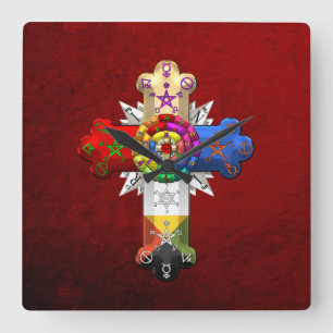 [200] Rosy Kor (Ro Croix) Fyrkantig Klocka