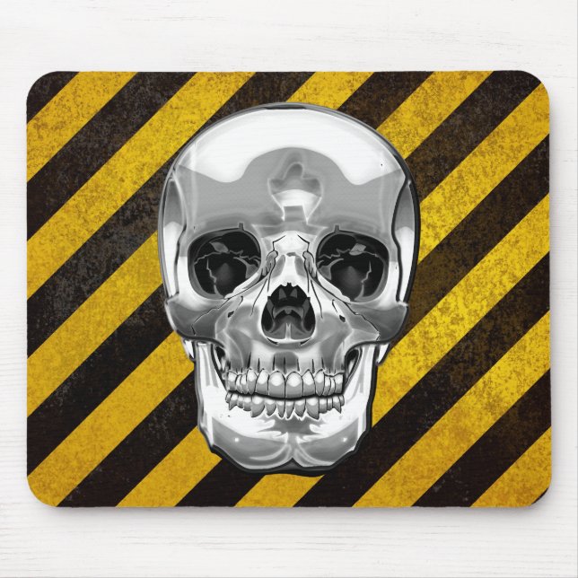 [200] Silver Human Skull Musmatta (Framsidan)