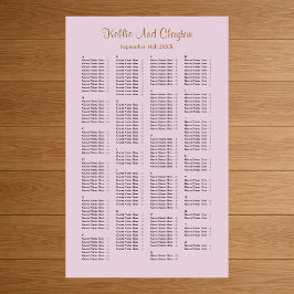 200 sittplatsdiagram för Lila Bröllop Poster