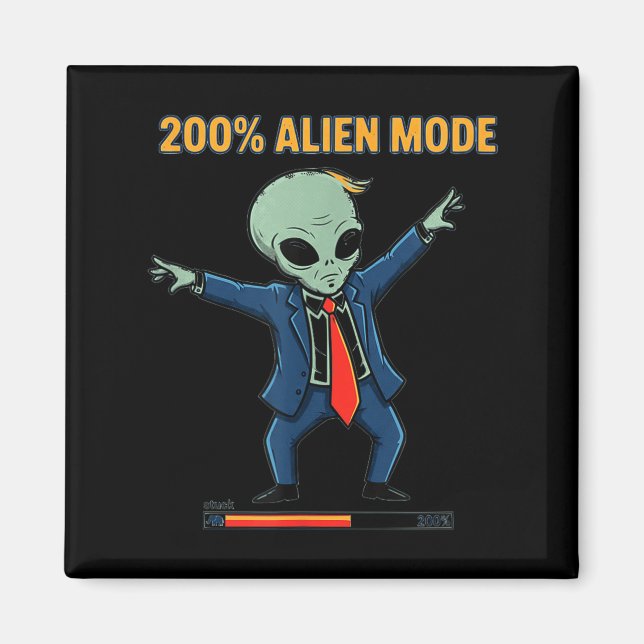 200% utomstjärningsläge _ rolig sci-fi-meme  magnet (Framsidan)