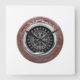 [200] Vegvisir - magisk Runic kompass för Viking Fyrkantig Klocka