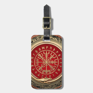 [200] Vegvisir - Viking Guld Magic Runic Compass Bagagebricka