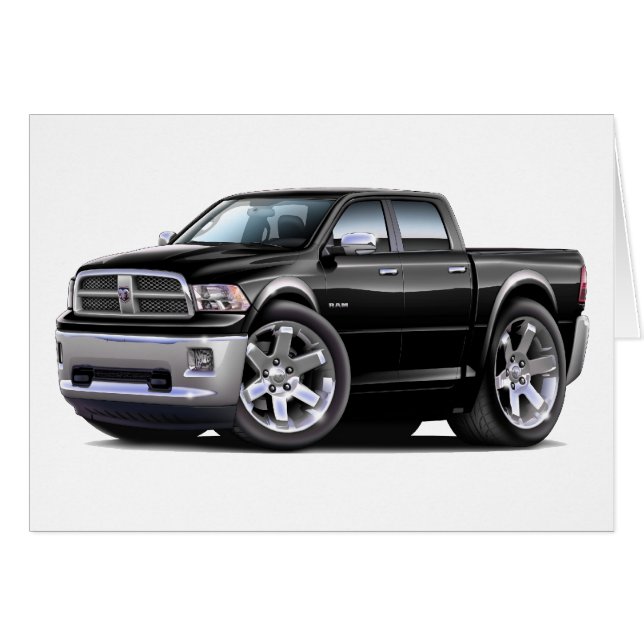 2010-12 Ram Dual Black Lastbil Hälsningskort (Framsidan Horizontal)
