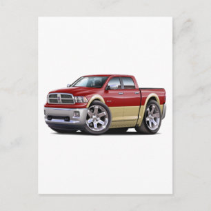 2010-12 Ram Dual Maroon-Tan Lastbil Vykort