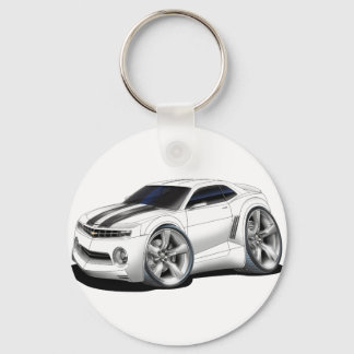 2010-2011 - Vit-svart Camaro-bil Nyckelring