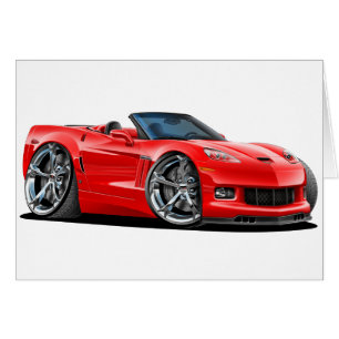 2010-2012 Corvette Red Conversible Hälsningskort