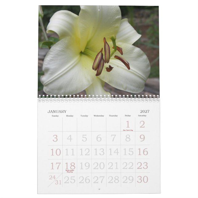 2010 blommor kalender (Jan 2027)