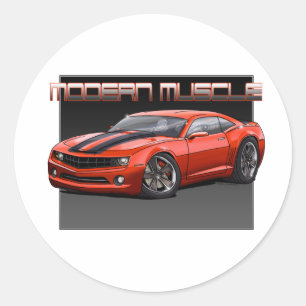 2010_Camaro_Orange Runt Klistermärke