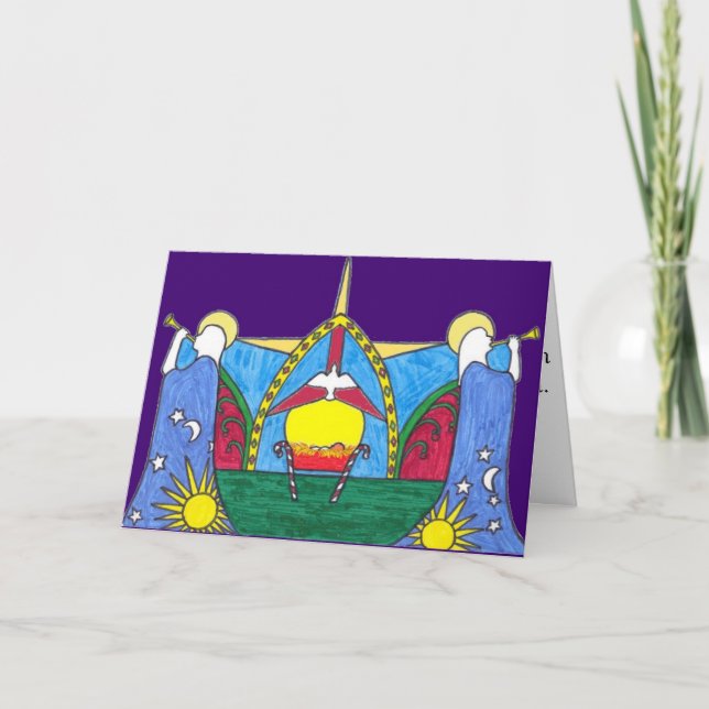 2010 Julkortets blå botten Helgkort (Framsida)