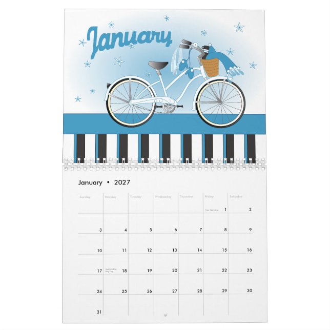 2010 Novelty cyklar Kalender (Jan 2027)