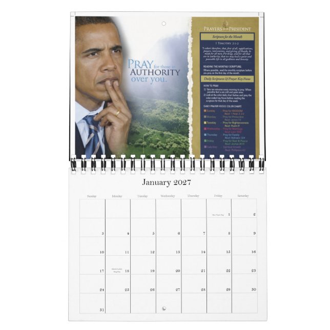 2010 Prayers for the President Devotional Calendar Kalender (Jan 2027)