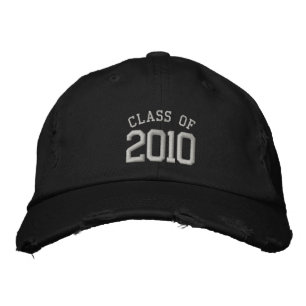 2010 studentmössa i svart broderad keps
