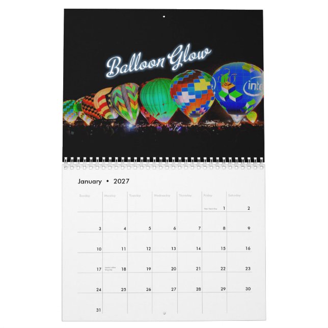 2011 Albuquerque, NM-ballongfestival Kalender (Jan 2027)