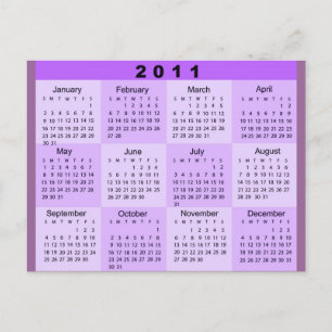 2011 Året i en snabbkalender Vykort