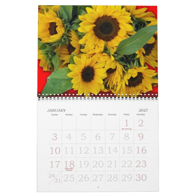 2011 års blomsterkalender, kalender (Jan 2027)