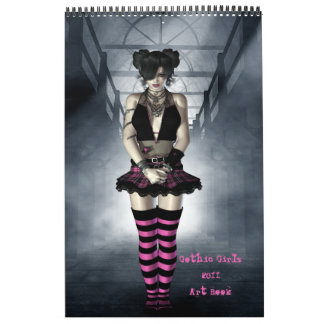 2011 års Gothic Girls Art Bok-kalender Kalender