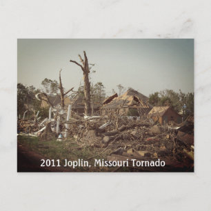 2011 års Joplin-tornado i Missouri Postcard Vykort