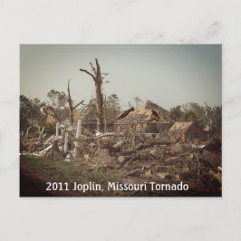 2011 års Joplin-tornado i Missouri Postcard Vykort