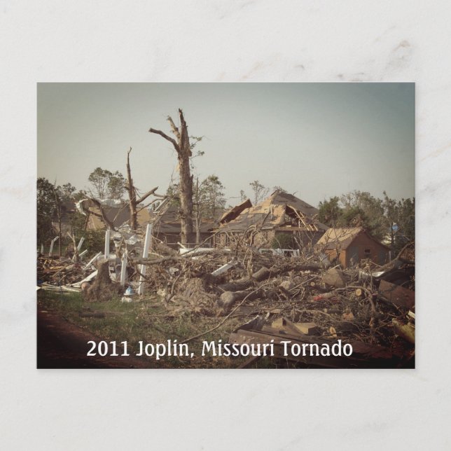 2011 års Joplin-tornado i Missouri Postcard Vykort (Framsida)