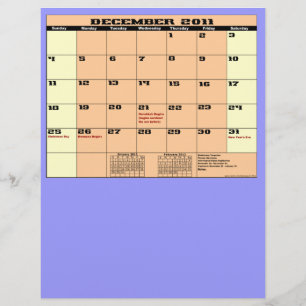 2011 års kalender 13 månaders universalflygare. reklamblad