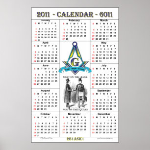 2011 års masoniska kalender poster