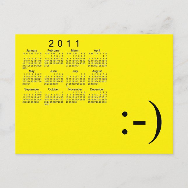 2011 års minikalender vykort (Framsida)
