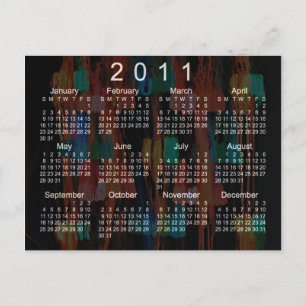 2011 års minikalender vykort