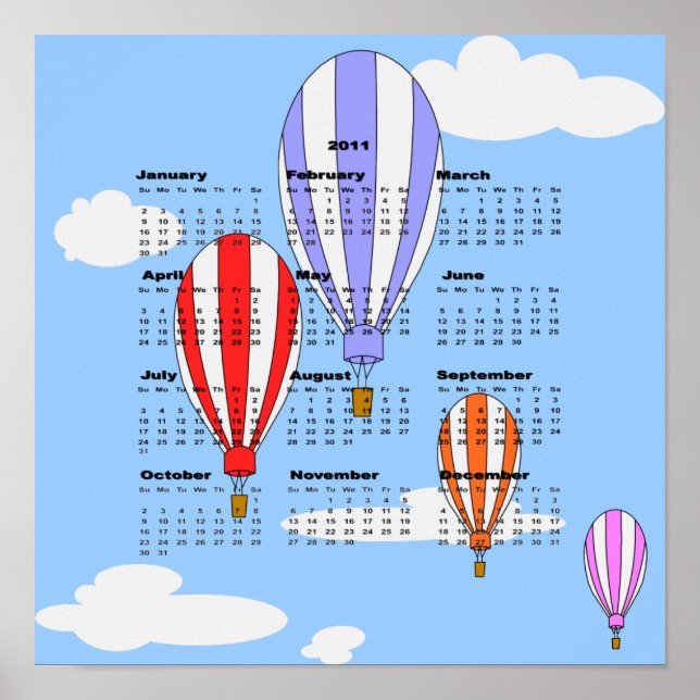 2011 Ballongkalender Poster (Framsidan)