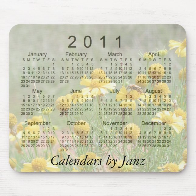 2011 blom- kalender musmatta (Framsidan)