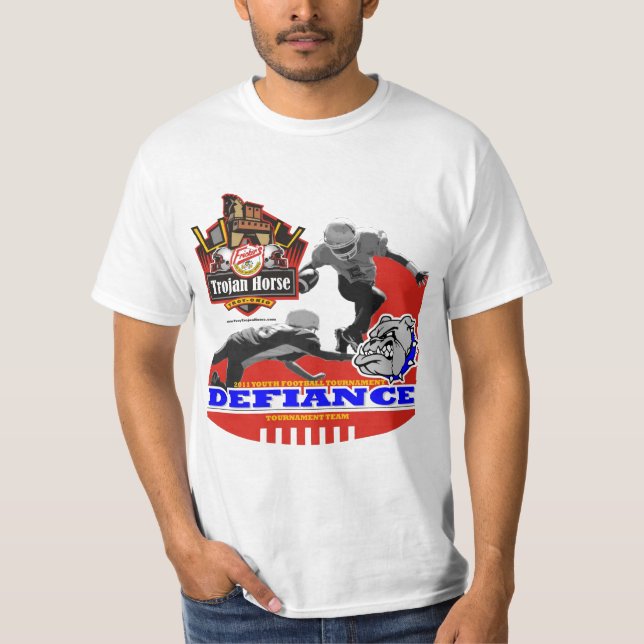 2011 - Design för häst för trotsbulldoggar Trojan Tee (Framsida)
