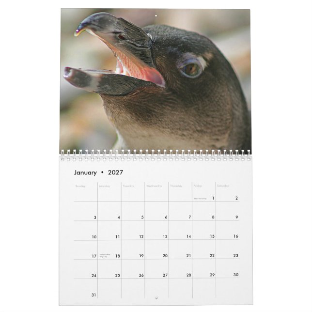 2011 djura kalender som skapas av det Aremac (Jan 2027)