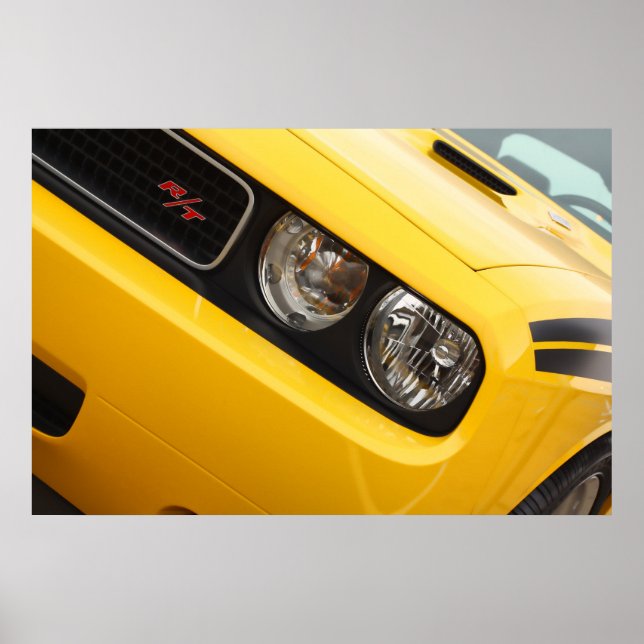 2011 Dodge Challenger R/T Gult Poster (Framsidan)
