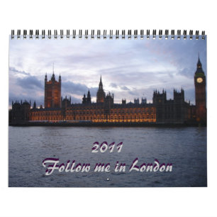 2011 följ mig i den London kalendern Kalender