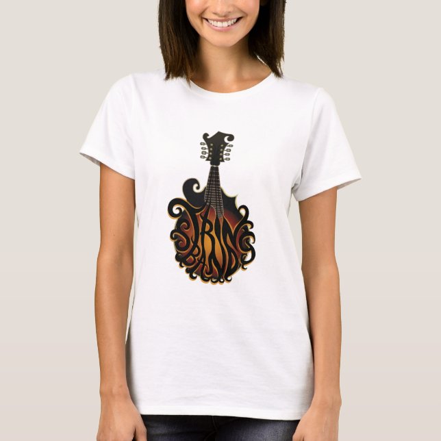 2011 Groovy damer stränger musikband T Shirt (Framsida)