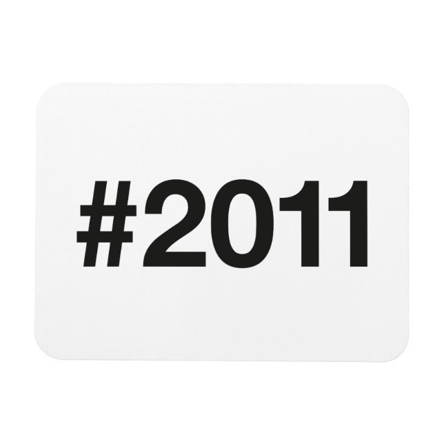 2011 Hashtag 14 födelsedagsdagen Magnet (Horisontell)