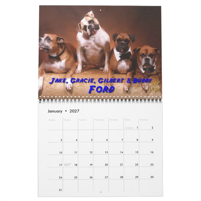 2011 husdjur av Hun Kalender (Jan 2027)