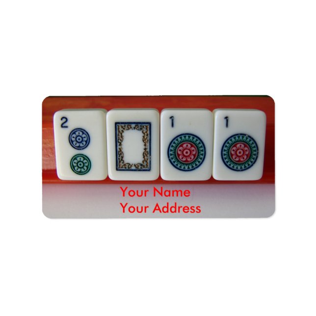 2011 Mah-Jongg Adressetikett (Framsidan)