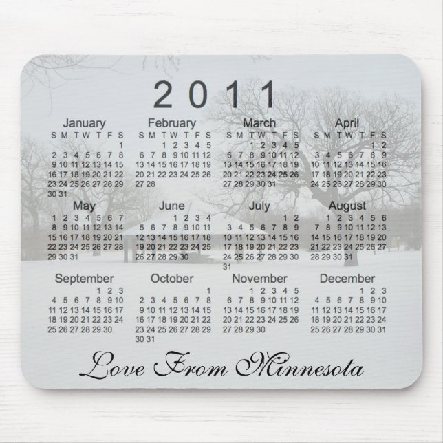 2011 Scenisk Kalender Musmatta (Framsidan)