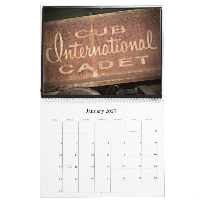 2011 trädgårds- traktorer kalender (Jan 2027)
