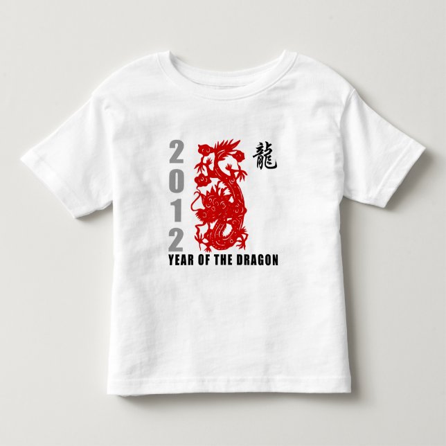 2012 år av drakeT-tröja Tee Shirt (Framsida)