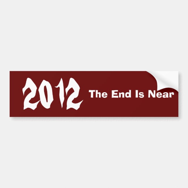 2012 är End nära Bildekal (Framsidan)
