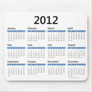 2012 årliga kalender musmatta