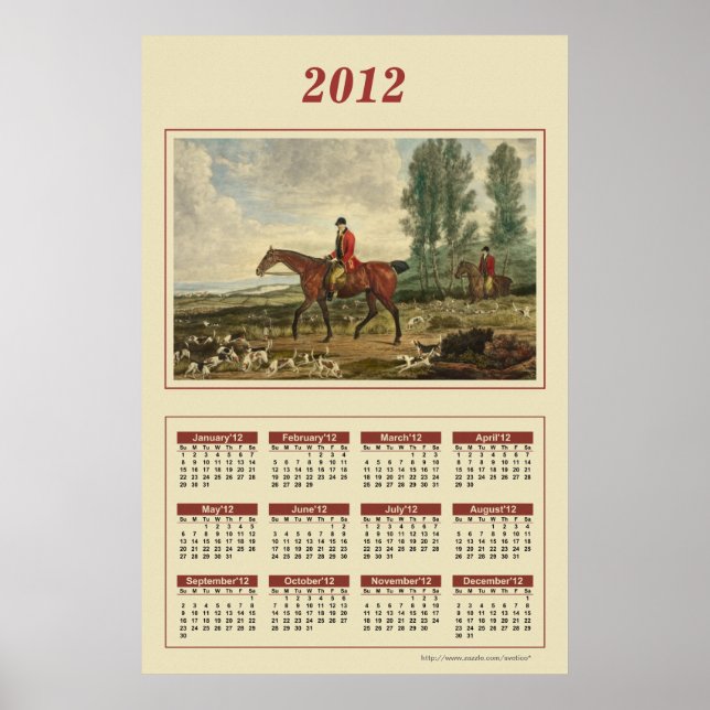 2012 års Huntsman Calendar-Poster Poster (Framsidan)
