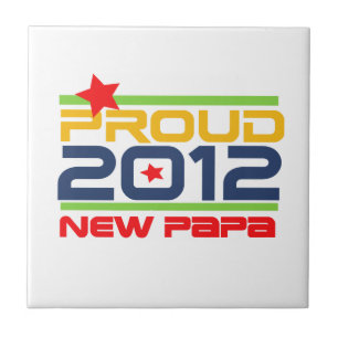 2012 års T-shirts och presenter för Proud New Papp Kakelplatta